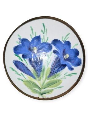Vintage Hand Painted Porcelain with Gold Trim Bavarian Brooch